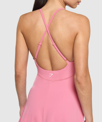 Gymshark Strappy 2-in-1 Dress - Sunset Pink