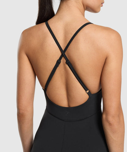 Gymshark Strappy 2-in-1 Dress - Black