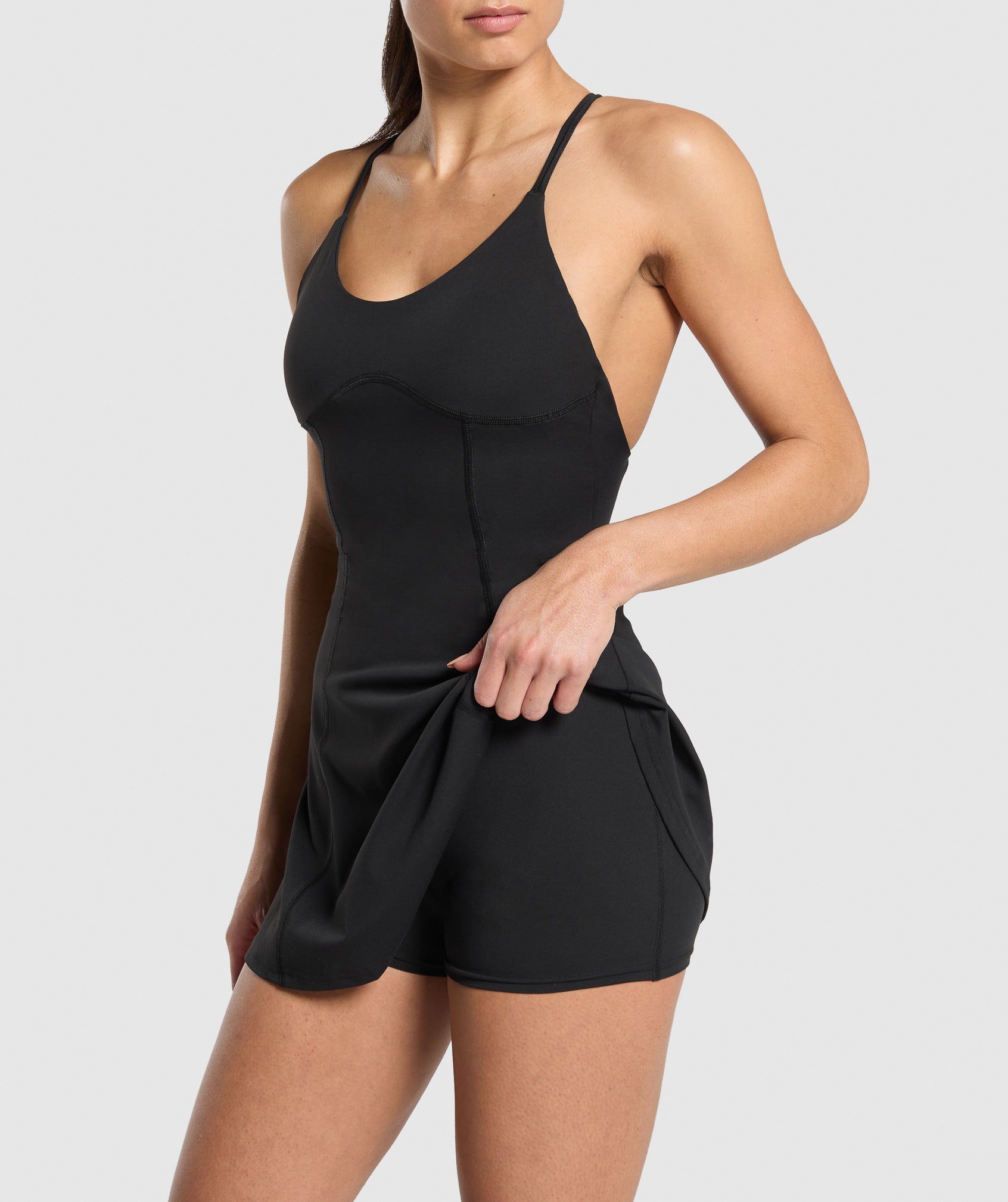 Gymshark Strappy 2-in-1 Dress - Black