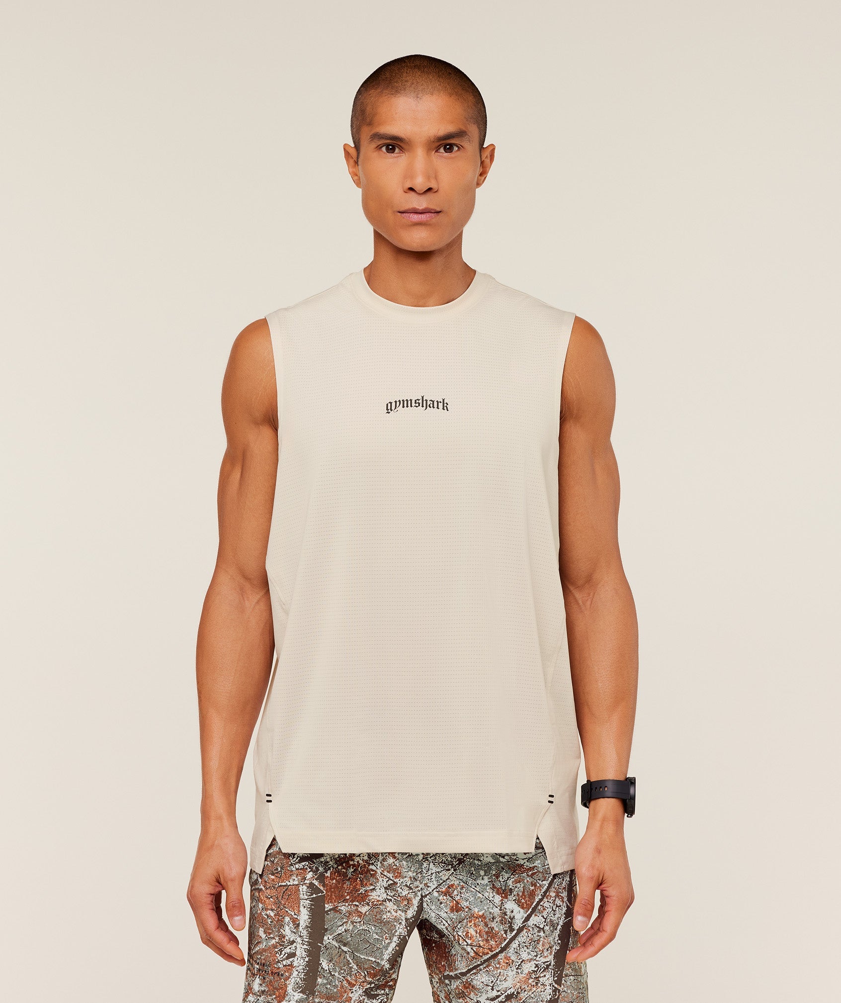Gymshark Tactical Tank - Oat White