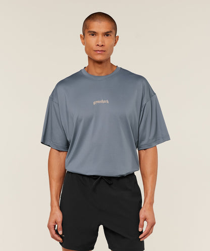 Gymshark Tactical Oversized T-Shirt - Iron Blue