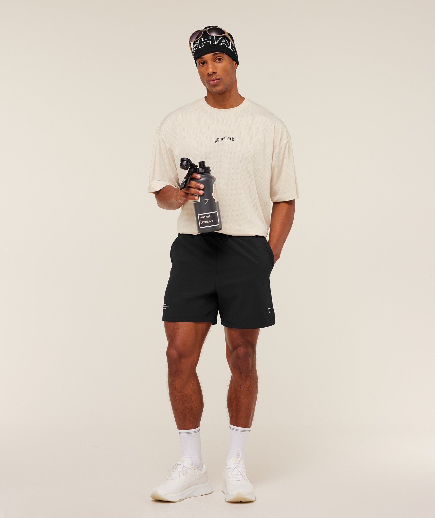 Gymshark Tactical Oversized T-Shirt - Oat White