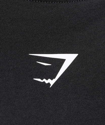 Gymshark Trace Graphic Oversized T-Shirt - Black