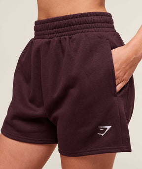 Gymshark Training Fleece Shorts - Cherry Purple