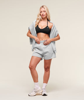 Gymshark Training Fleece Shorts - Light Grey Core Marl
