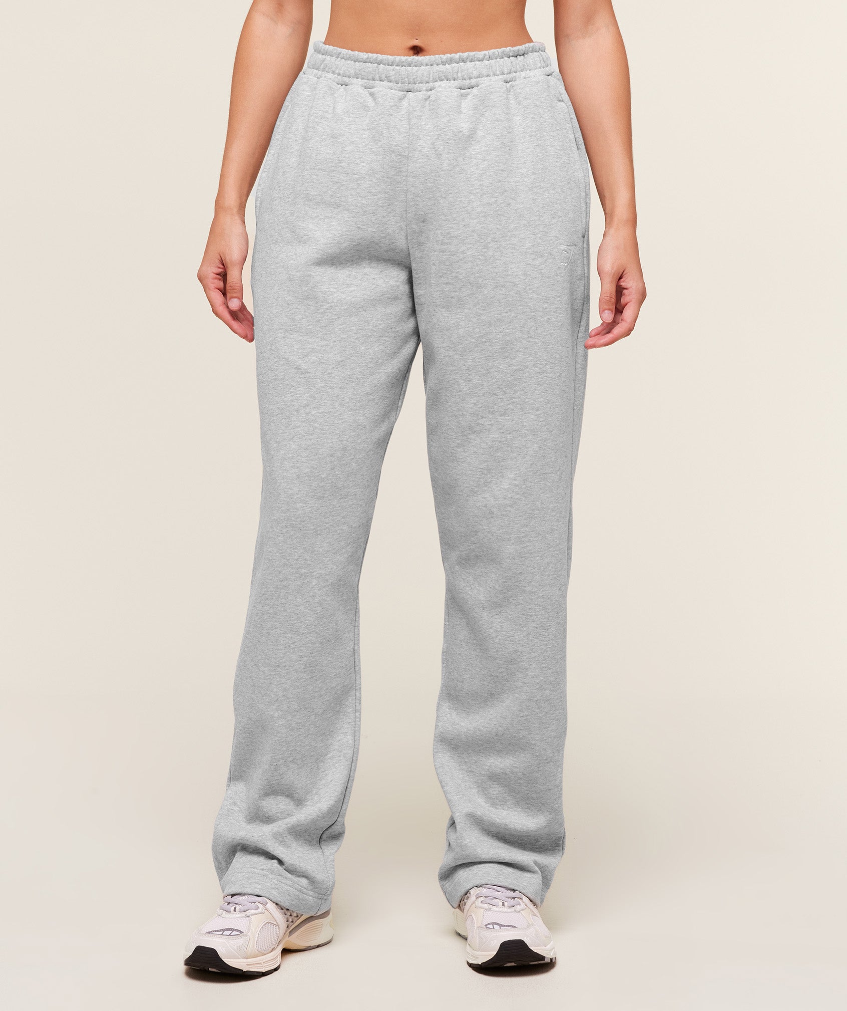 Gymshark Training Fleece Straight Leg Jogger - Light Grey Core Marl