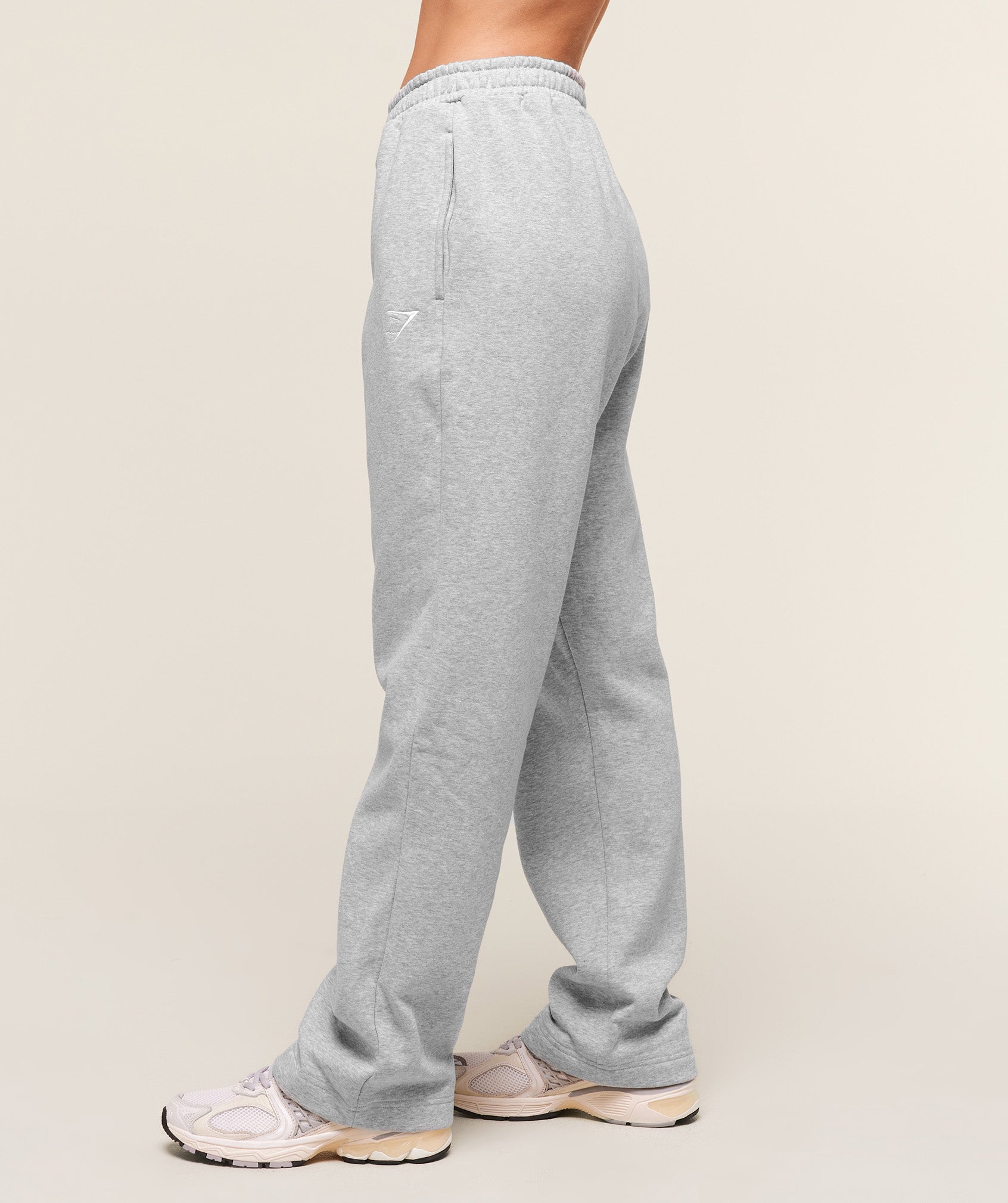 Gymshark Training Fleece Straight Leg Jogger - Light Grey Core Marl