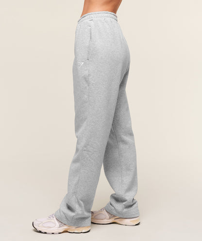 Gymshark Training Fleece Straight Leg Jogger - Light Grey Core Marl