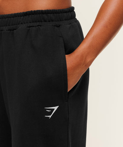 Gymshark Training Fleece Straight Leg Short Pant - Black