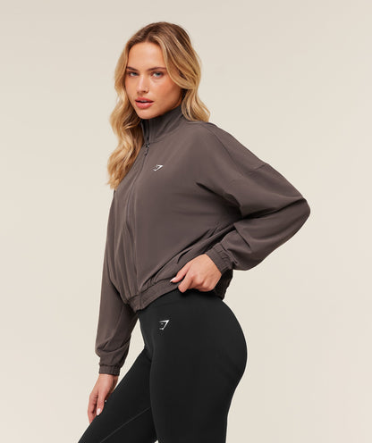Gymshark Training Everyday Woven Jacket - Cool Brown