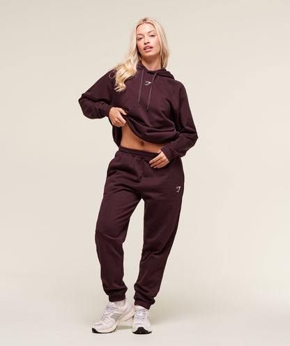 Gymshark Training Oversized Fleece Hoodie - Cherry Purple