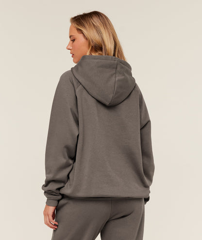 Gymshark Training Oversized Fleece Hoodie - Cool Brown