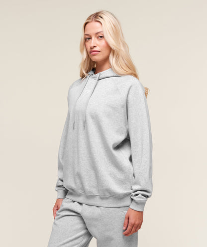 Gymshark Training Oversized Fleece Hoodie - Light Grey Core Marl