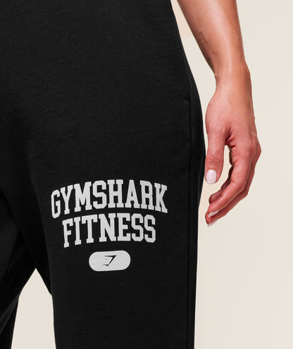 Gymshark Campus Graphic Oversized Jogger - Black