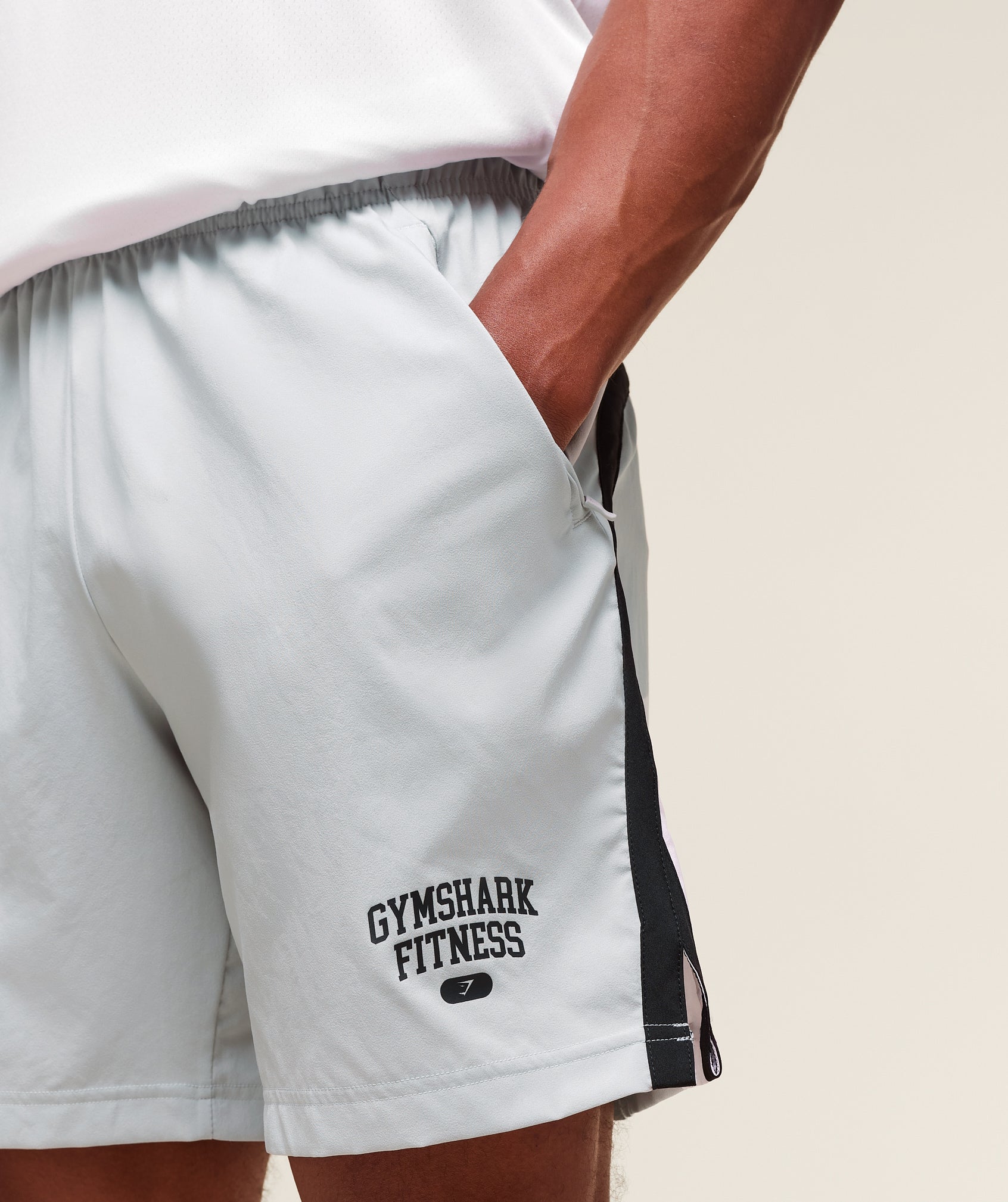 Gymshark Campus 7" Shorts - Light Grey
