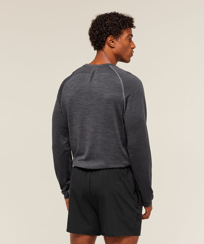 Gymshark Versatile Seamless Long Sleeve T-Shirt - Dark Grey/Black