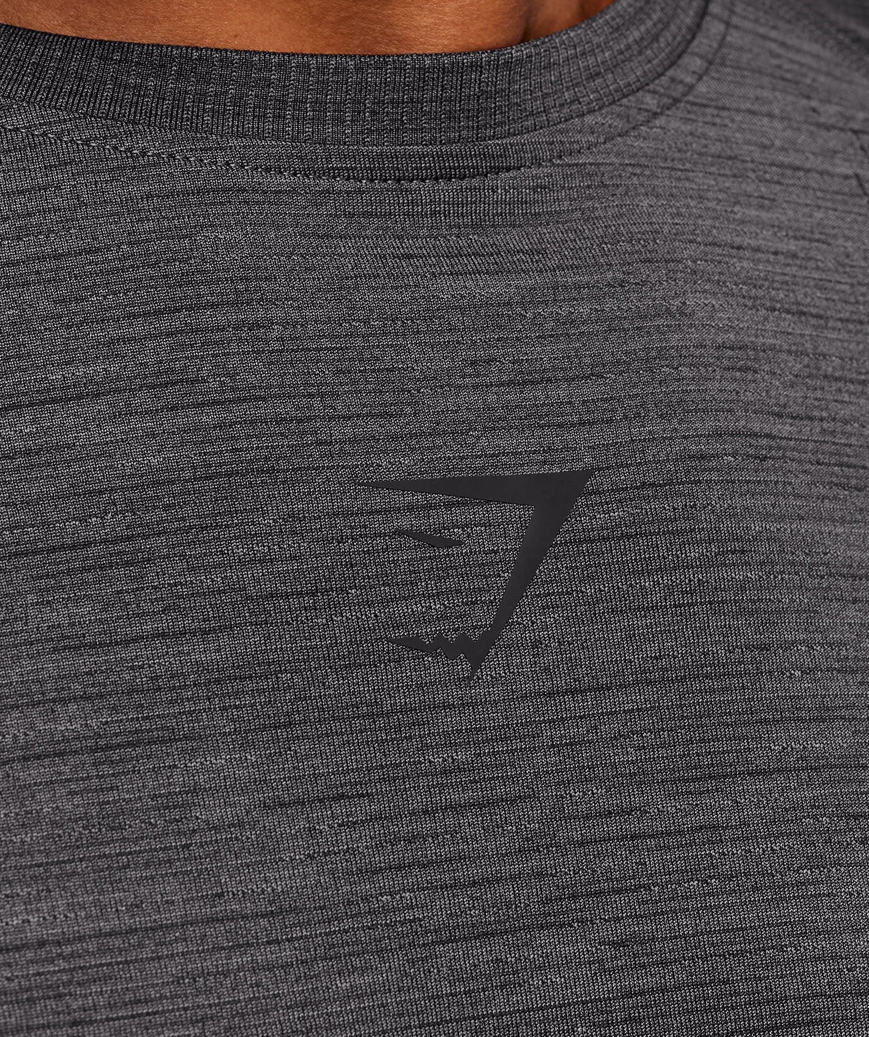 Gymshark Versatile Seamless Long Sleeve T-Shirt - Dark Grey/Black