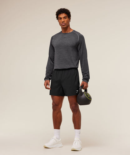 Gymshark Versatile Seamless Long Sleeve T-Shirt - Dark Grey/Black