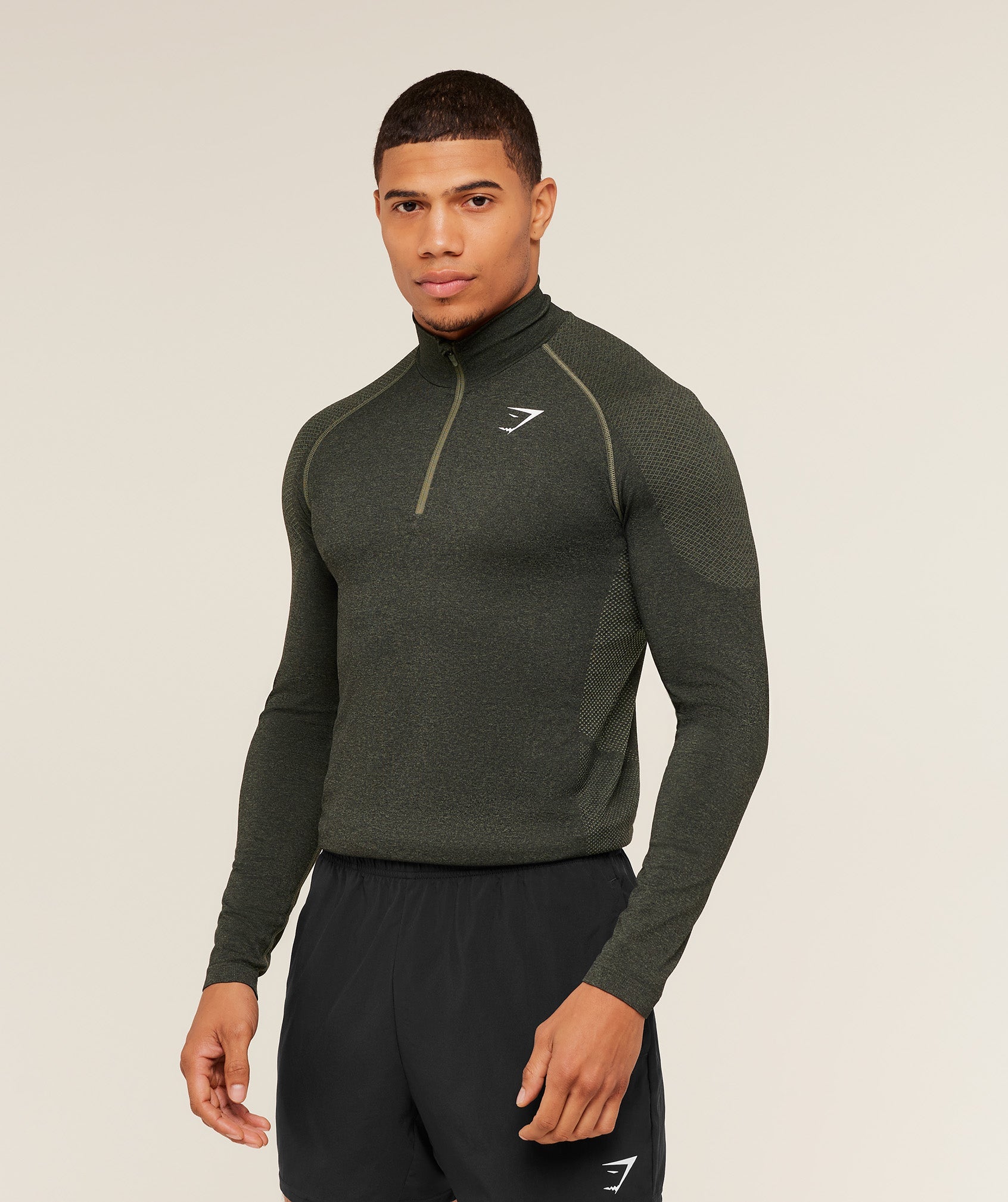 Gymshark Vital 1/4 Zip - Core Olive/Black