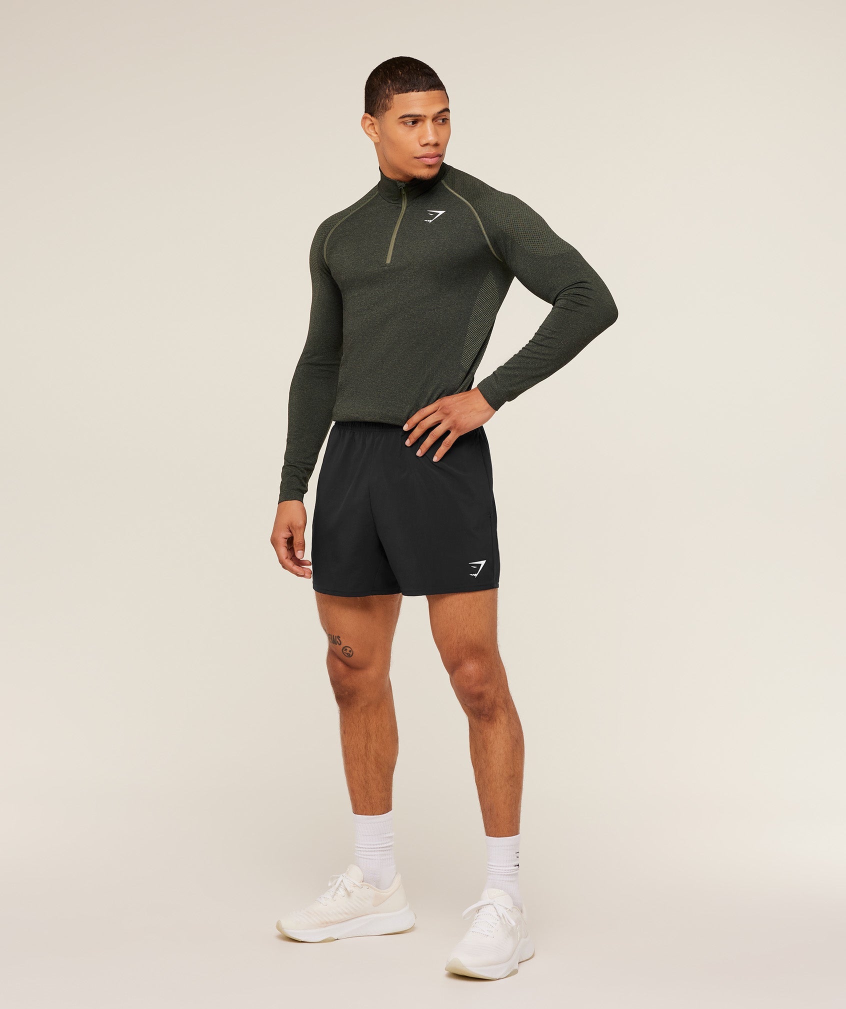 Gymshark Vital 1/4 Zip - Core Olive/Black