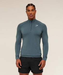 Gymshark Vital 1/4 Zip -  Iron Blue /  Stealth Blue