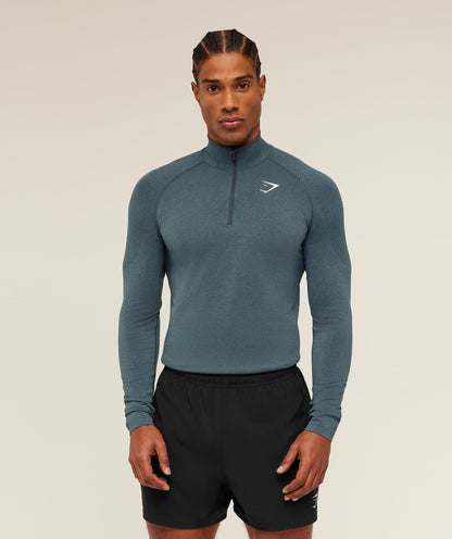 Gymshark Vital 1/4 Zip -  Iron Blue /  Stealth Blue