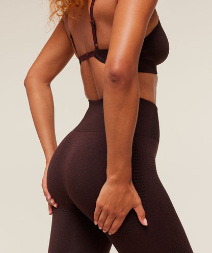 Gymshark Vital Regular Leggings - Rich Maroon/Marl