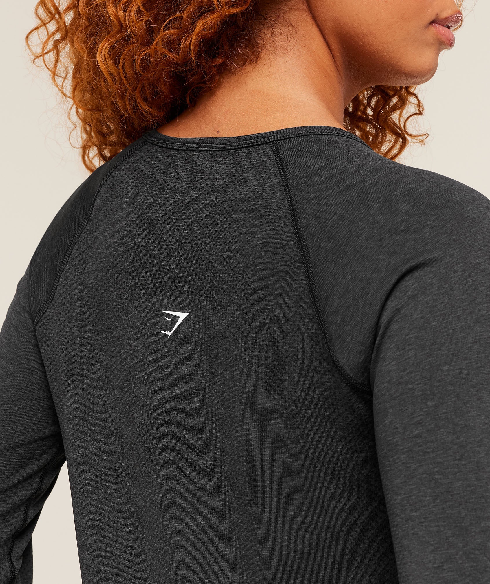 Gymshark Vital Light Long Sleeve Top - Black Marl