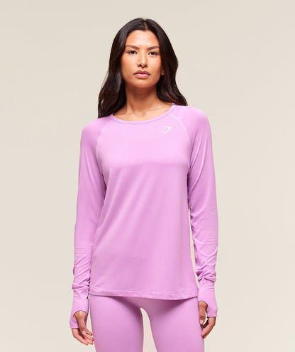 Gymshark Vital Light Long Sleeve Top - Sour Pink Marl