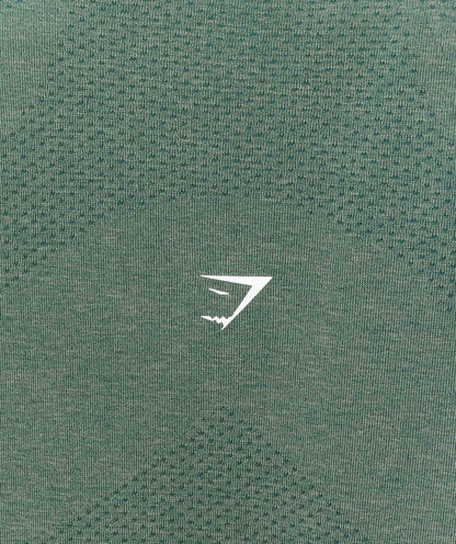 Gymshark Vital Light Long Sleeve Top - Obsidian Green Marl