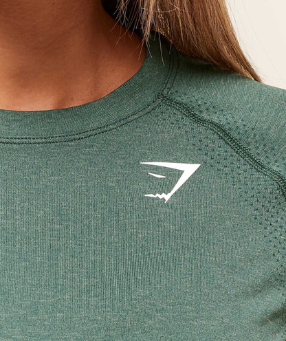 Gymshark Vital Light T-Shirt - Obsidian Green Marl