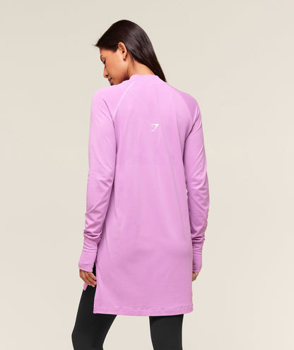 Gymshark Vital Long Line Top - Sour Pink Marl