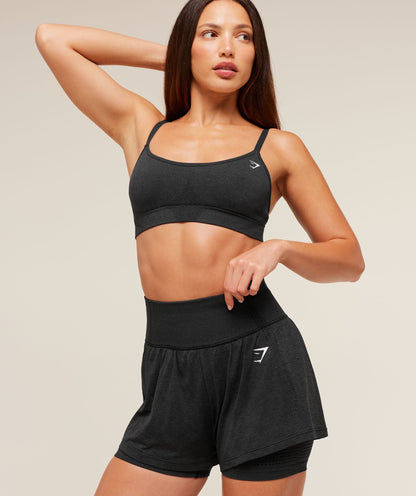 Gymshark Vital 2-in-1 Shorts - Black Marl