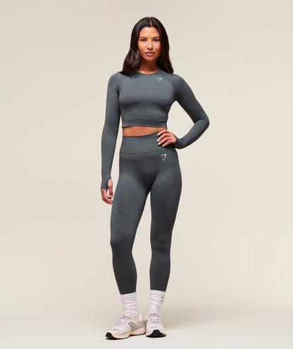 Gymshark Vital Crop Top - Strong Grey Marl