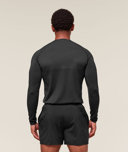 Gymshark Vital Long Sleeve T-Shirt - Black/Silhouette Grey