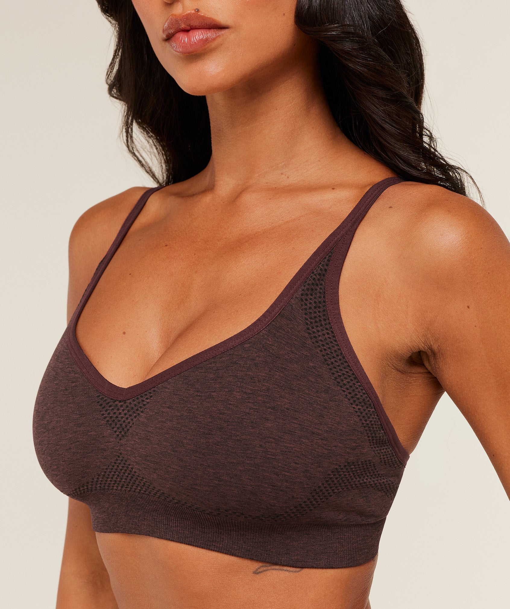 Gymshark Vital Sports Bra - Rich Maroon/Marl