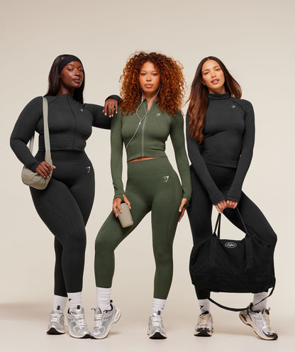 Gymshark VItal Warm Leggings - Base Green/Marl