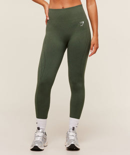 Gymshark VItal Warm Leggings - Base Green/Marl