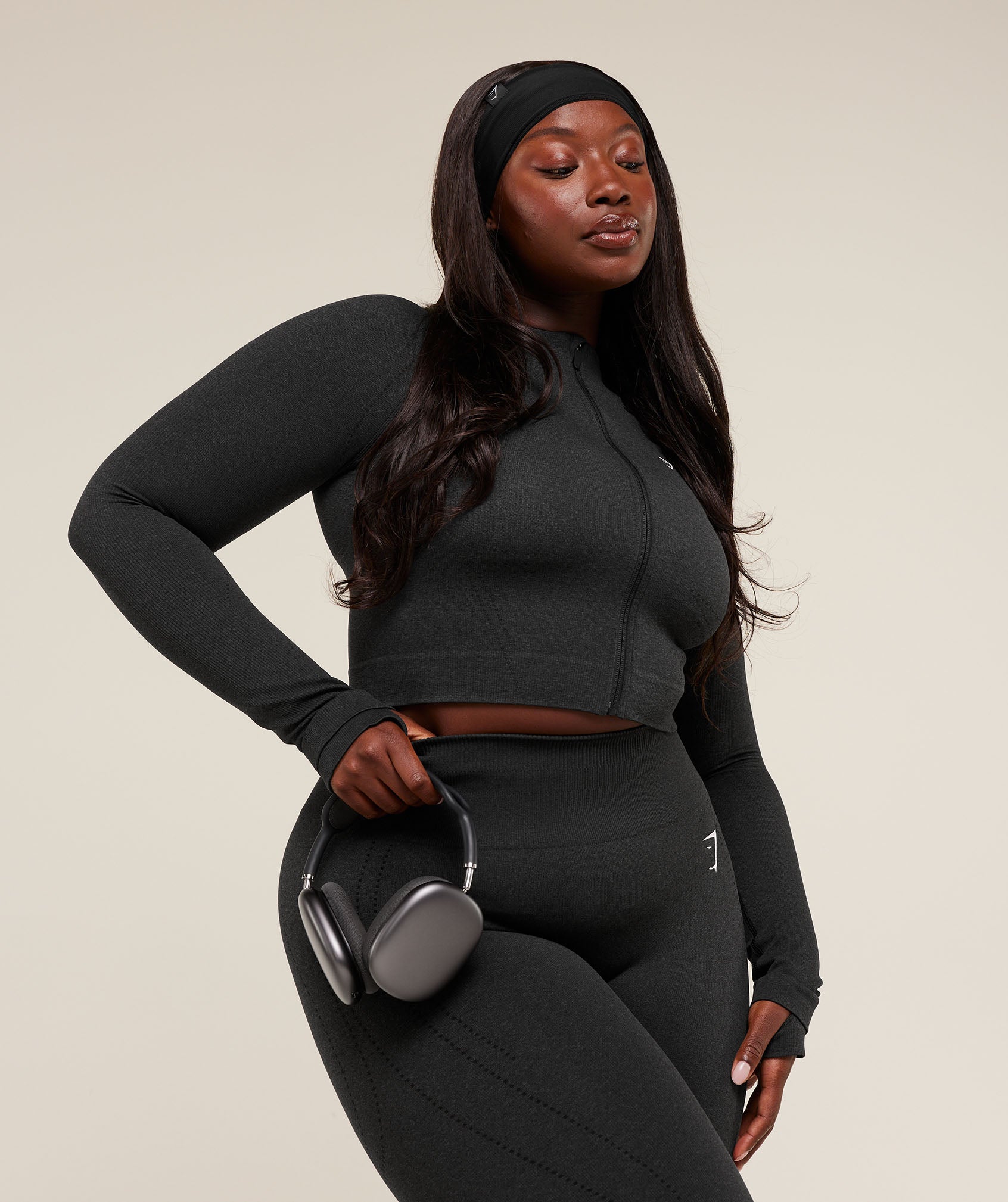 Gymshark Vital Warm Jacket - Black Marl