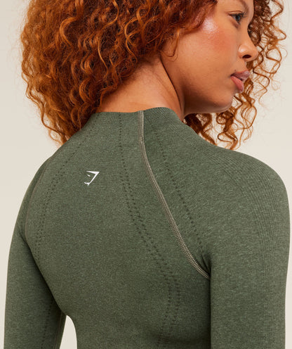 Gymshark Vital Warm Jacket - Base Green/Marl