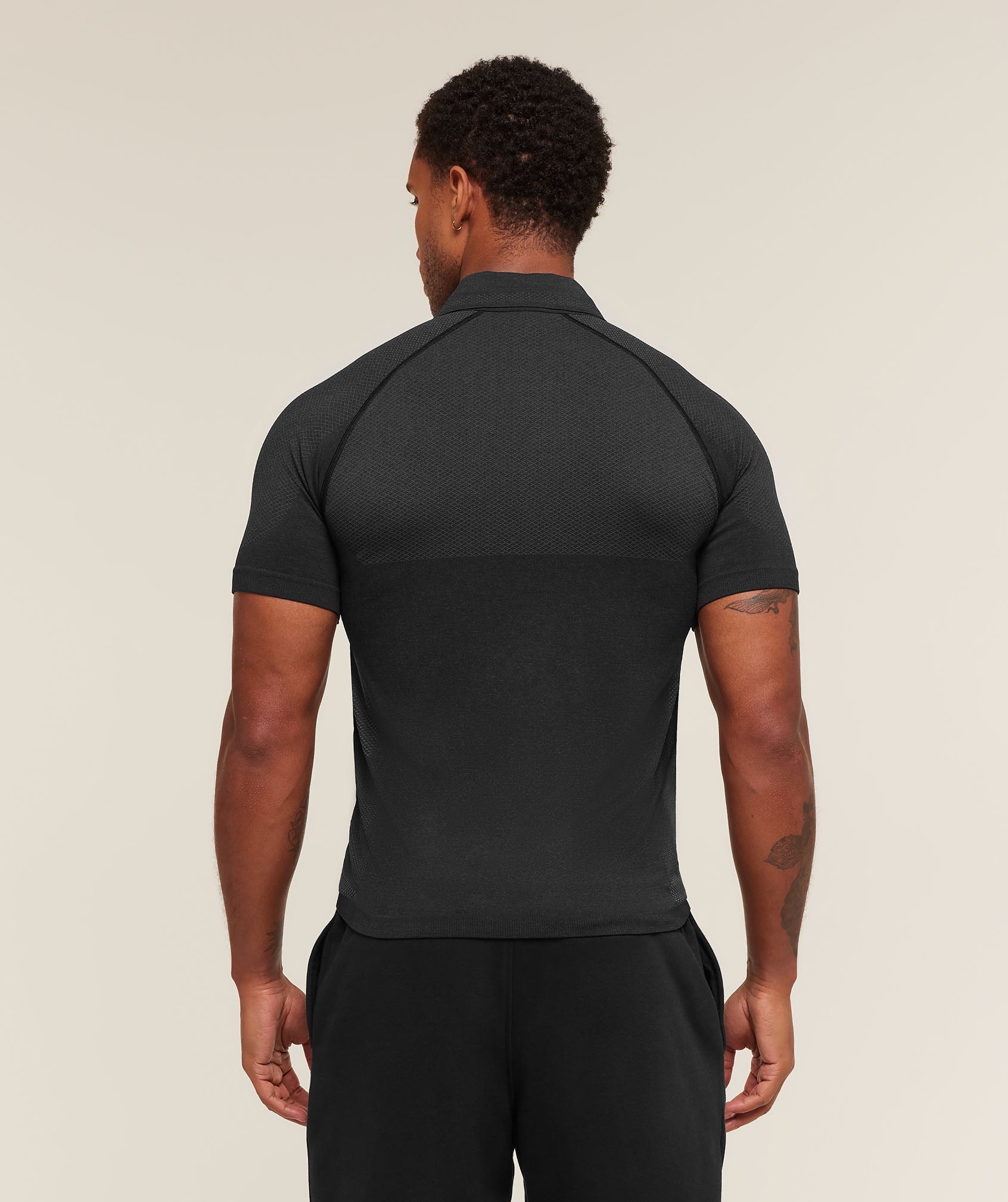 Gymshark Vital Polo - Black/Silhouette Grey