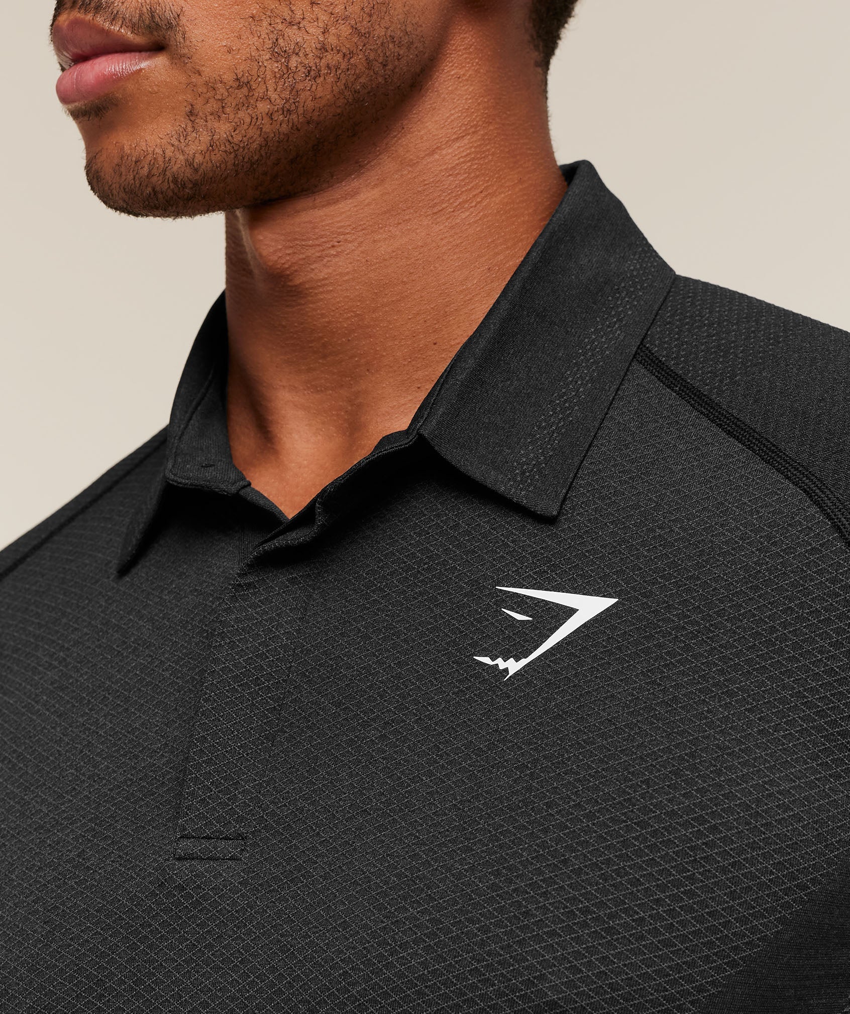Gymshark Vital Polo - Black/Silhouette Grey