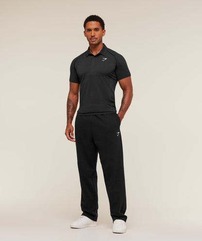 Gymshark Vital Polo - Black/Silhouette Grey