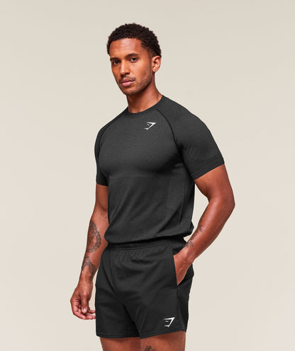 Gymshark Vital Seamless T-Shirt - Black/Silhouette Grey
