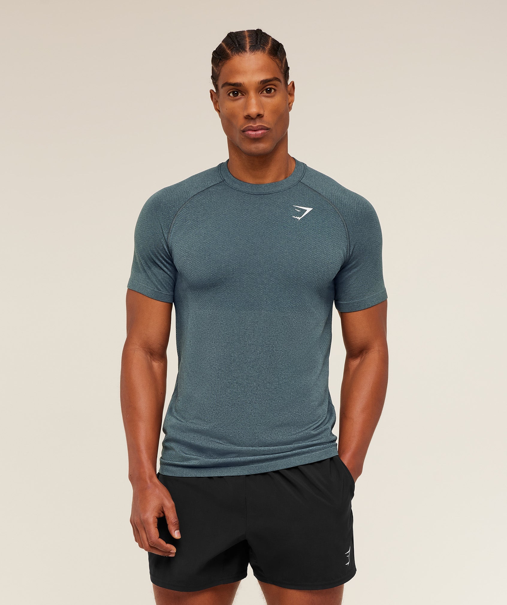 Gymshark Vital Seamless T-Shirt -  Iron Blue /  Stealth Blue