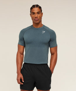 Gymshark Vital Seamless T-Shirt -  Iron Blue /  Stealth Blue