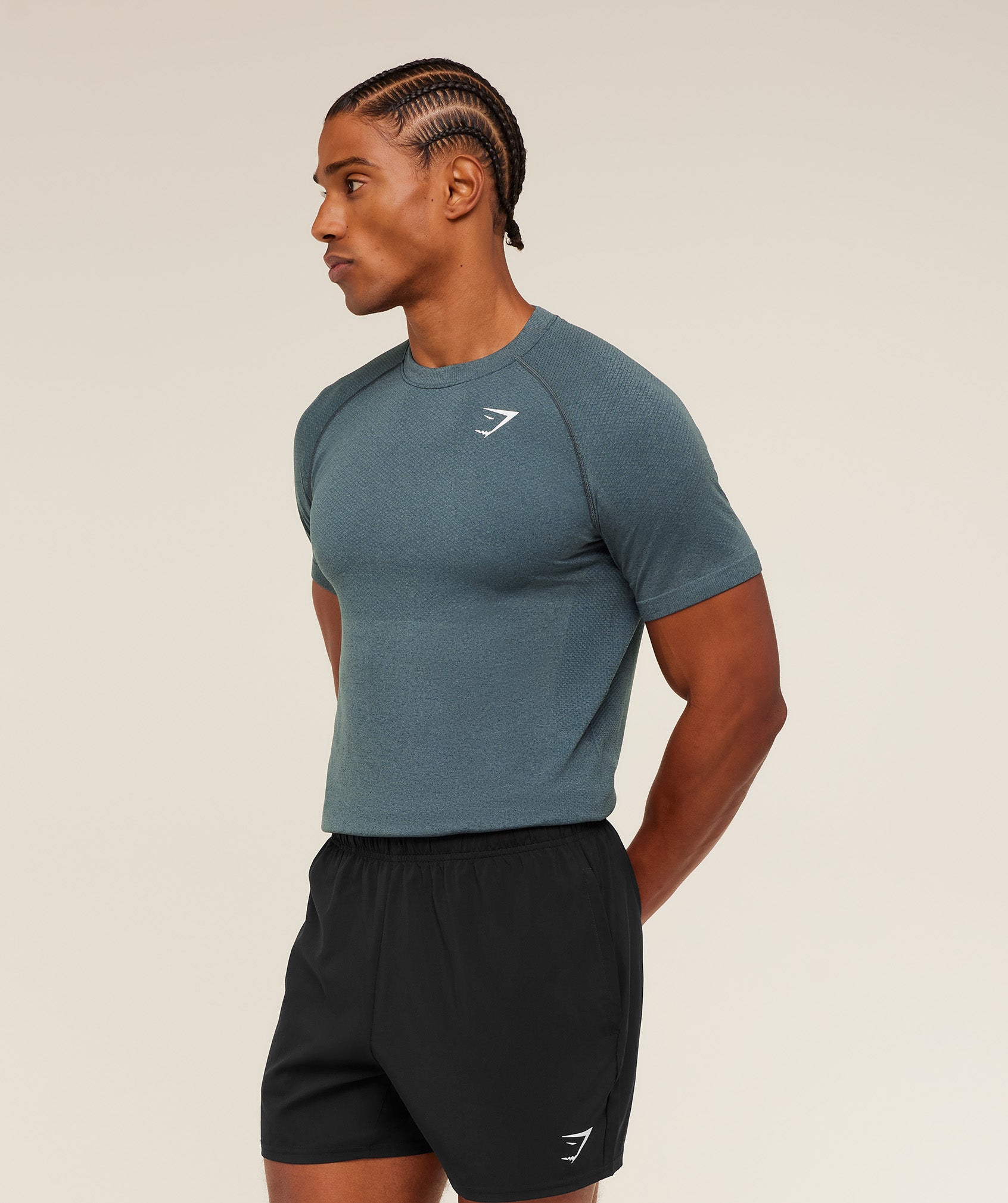 Gymshark Vital Seamless T-Shirt -  Iron Blue /  Stealth Blue