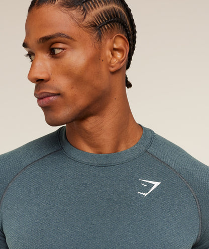 Gymshark Vital Seamless T-Shirt -  Iron Blue /  Stealth Blue