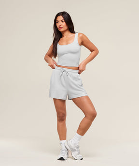 Gymshark Waffle Shorts - Light Grey