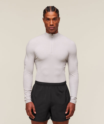 Gymshark everywear Warp Knit 1/4 Zip - Tame Grey
